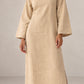 Long brown linen dress – Marina – Modest, flowing, adjustable