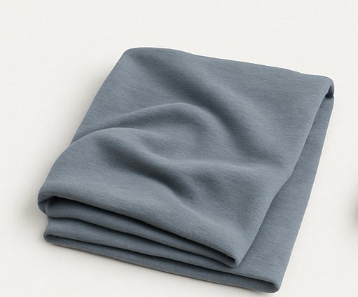 Tissu jersey léger bleu gris – au mètre | Coupon 3 mètres | Coton