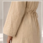 Long brown linen dress – Marina – Modest, flowing, adjustable