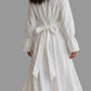 Robe longue en lin / Manches longues / Robe "Djadja" / 100% Lin