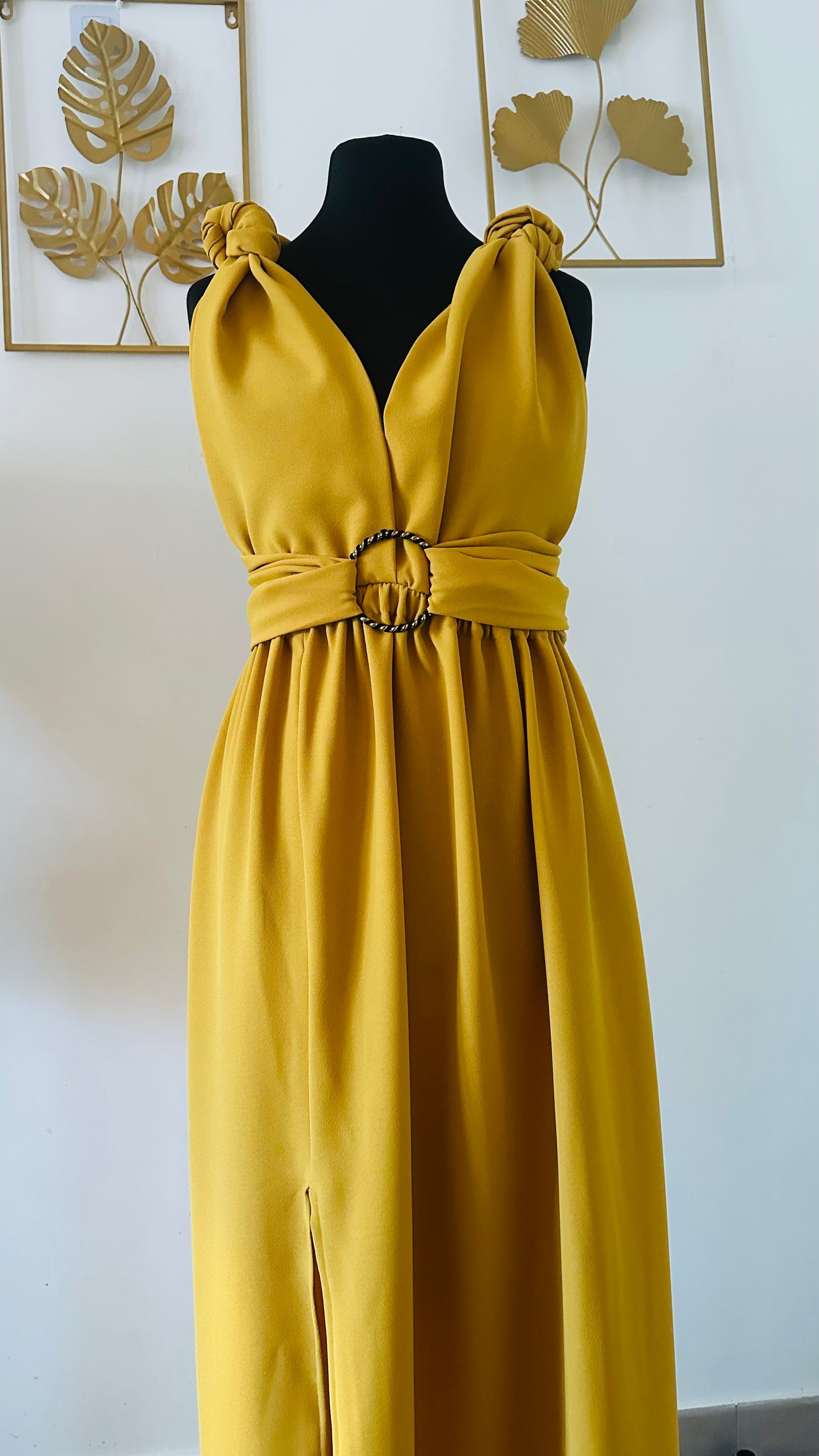 Robe infinity jaune Moutarde - Robe demoiselle d’honneur Convertible