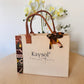 "Kaysol" Brown Shimmer Wax Tote Bag / Gifts for women