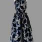Top Femme en wax / Ajustable et Réversible / 100% coton / Wax Fleur bleue