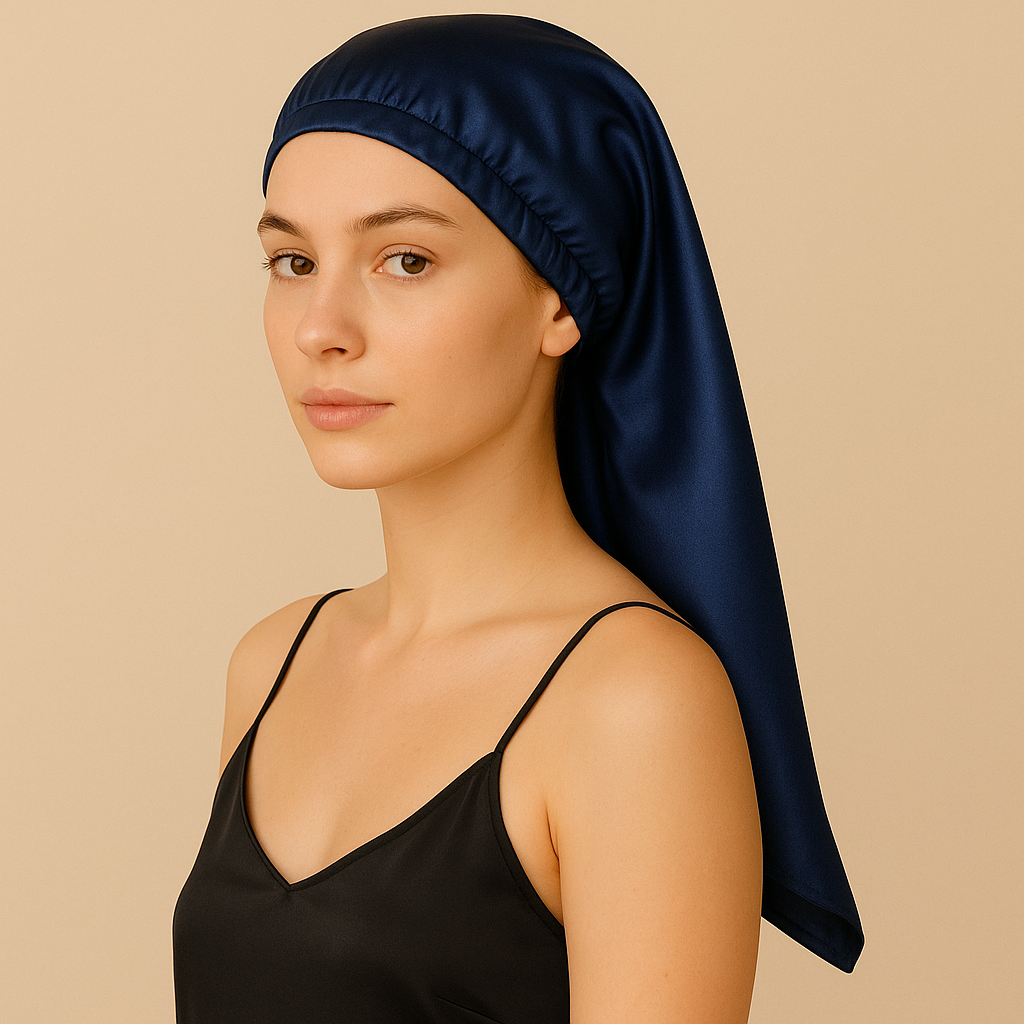 Bonnet long en satin touché soie 19 Mommes – Cheveux longs - Satin Premium