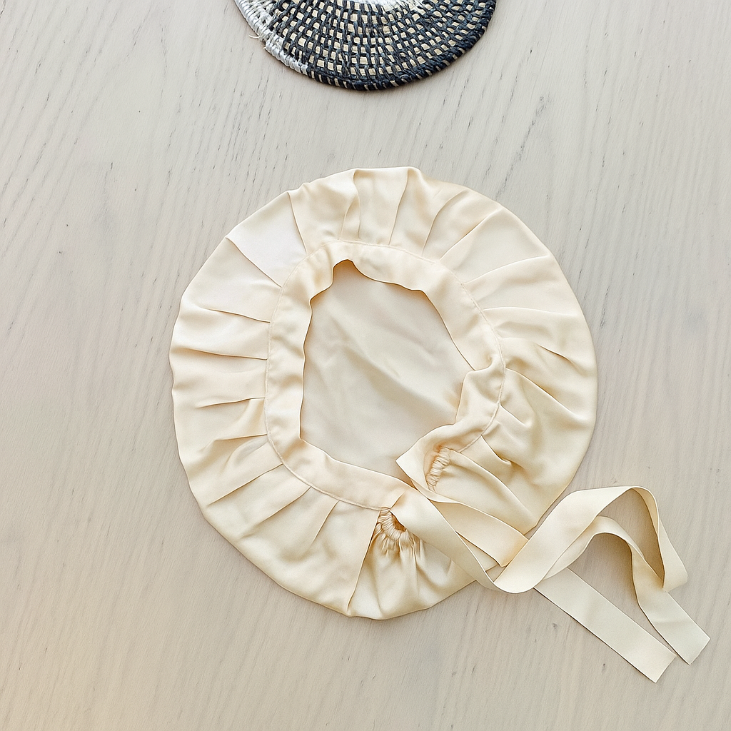 Bonnet ajustable en soie de mûrier – 100 % soie naturelle 19 mommes