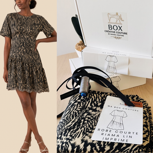 Creative Couture Box: Riama Dress 100% Printed Linen 200 gsm / XS/7XL