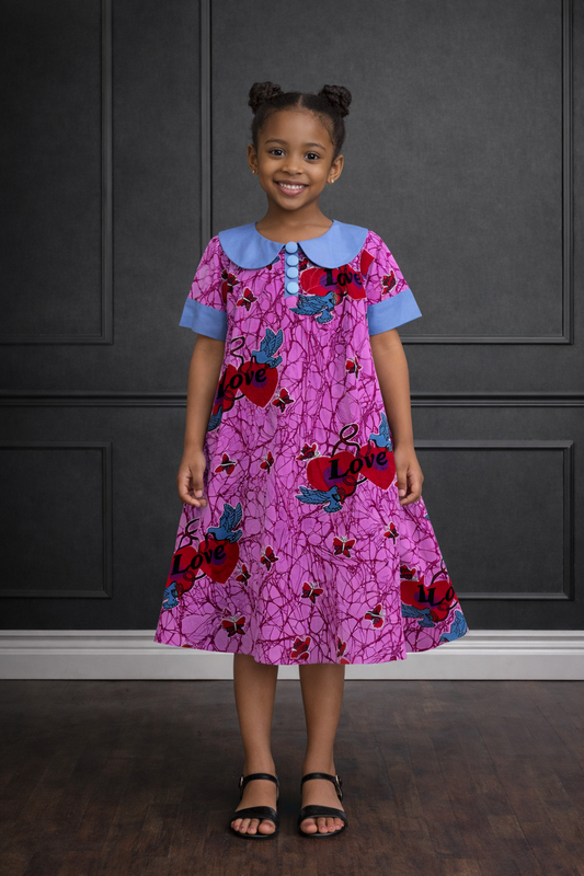 Robe wax enfant - Col Claudine