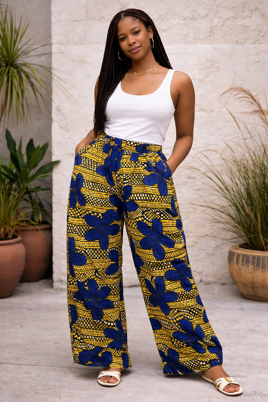 Women's Wax Print Trousers
