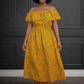 Vestido corto de wax / Beige