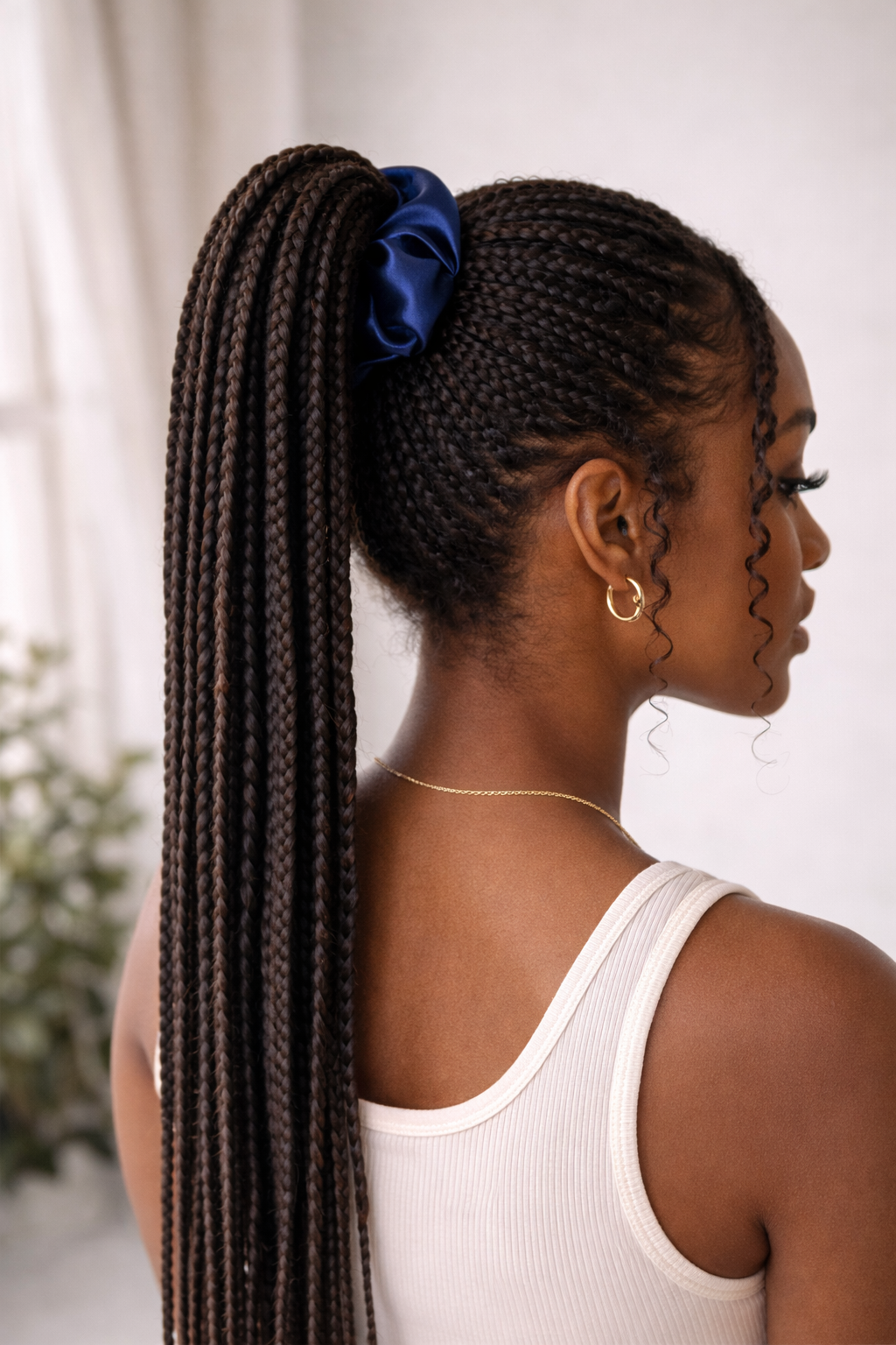 Chouchou en Satin premium - taille moyen