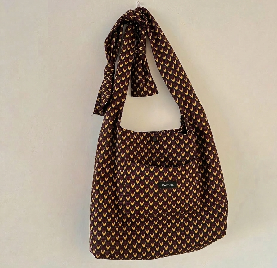 Sac fourre-tout à nouer - Hobo bag - En tissu wax - Au Choix