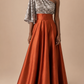 Terracotta Long Skirt - Duchess Satin Skirt - Terracotta