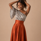 Terracotta Long Skirt - Duchess Satin Skirt - Terracotta