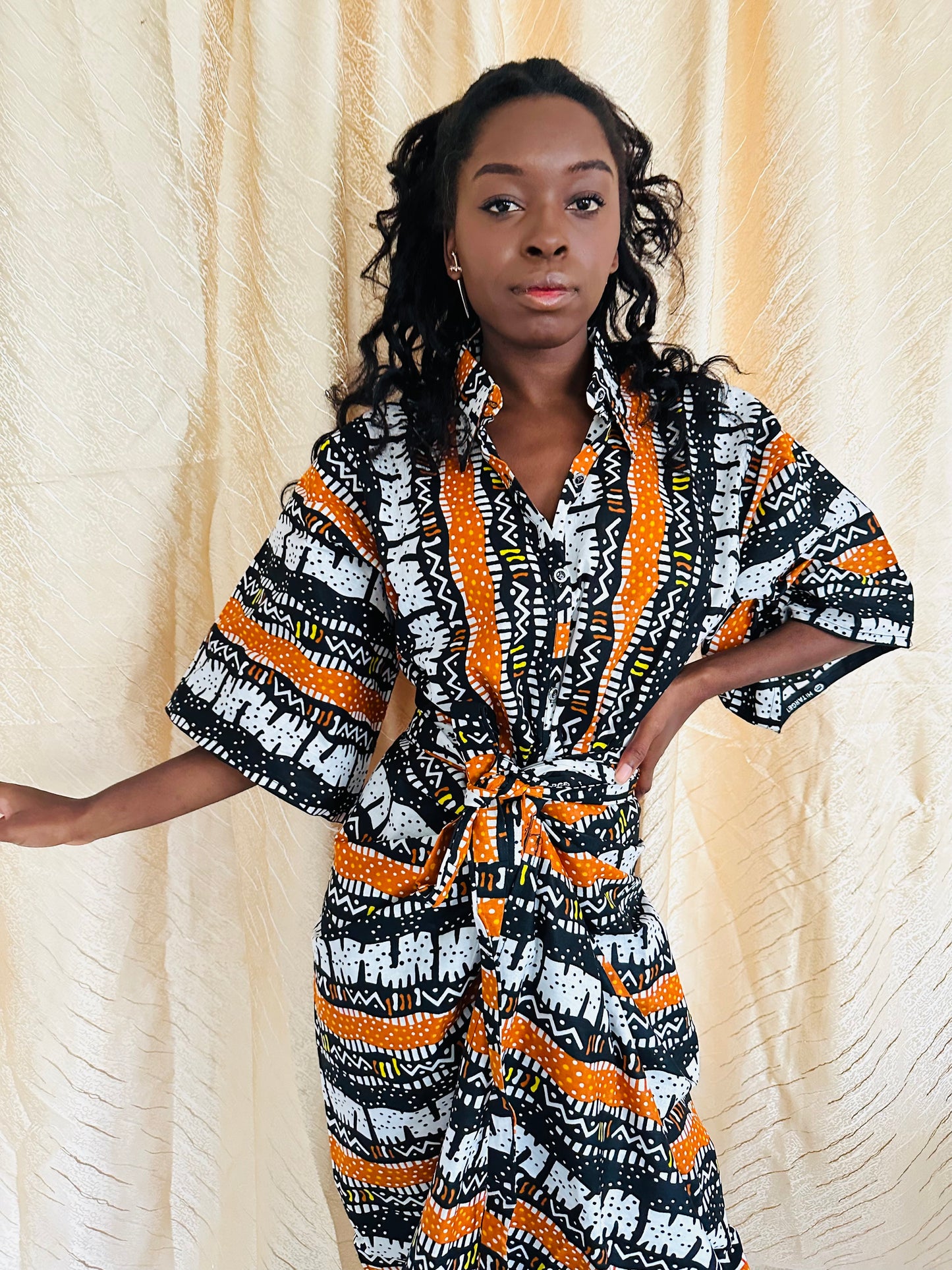 Chemise en Pagne et Jupe africaine à nouer