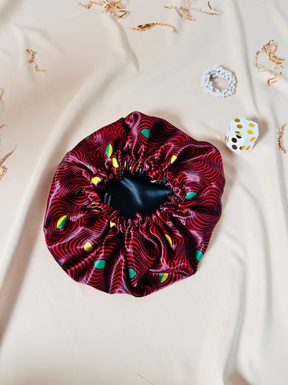 Bonnet en Satin Imprimé