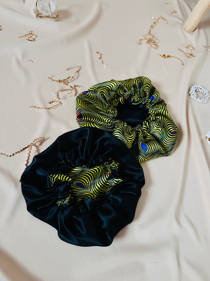 Bonnet en Satin Imprimé