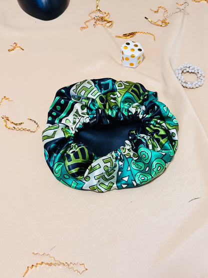 Printed Satin Bonnet