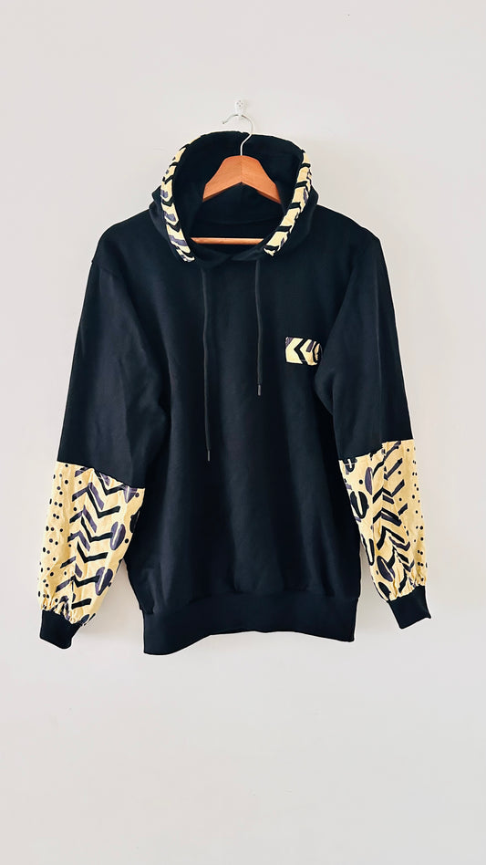 Sweat mixte en Wax - Noir