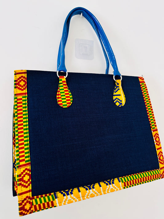 Sac cabas africa style - Bleu marine - Multicolor