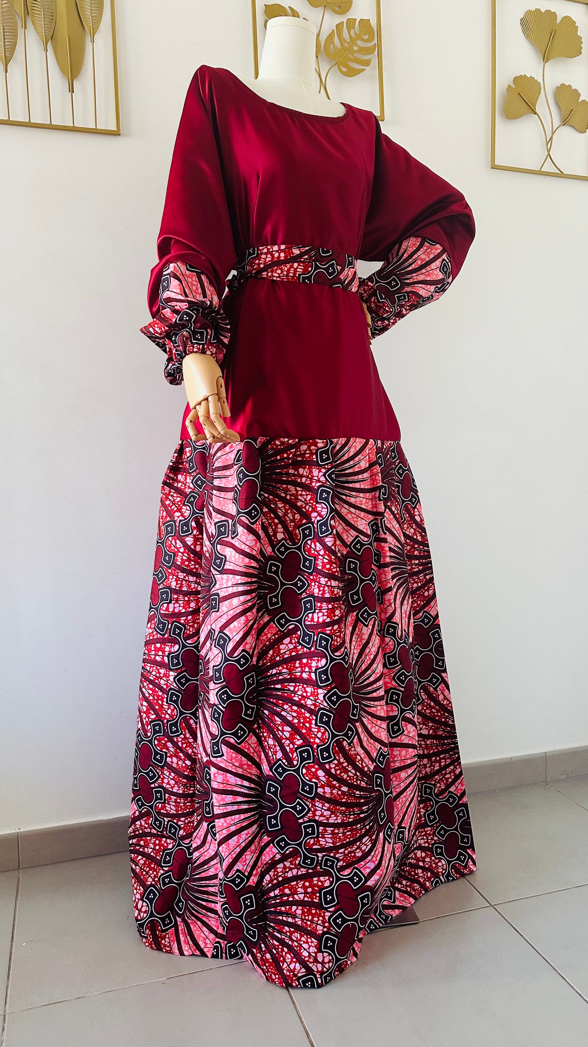 Robe longue en Wax Robe Sally