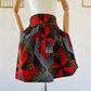 Jupe Taille haute en Wax rouge -  jupe africaine courte - tissu wax rouge - boutique mode africaine - cadeau style africain femme 