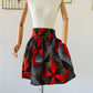 Jupe Taille haute en Wax rouge -  jupe africaine courte - tissu wax rouge - boutique mode africaine - cadeau style africain femme 