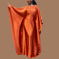 robe femme muslim, robe ample en soie, robe grande taille en satin, robe demoiselle dhonneur en soie, robe terracotta 