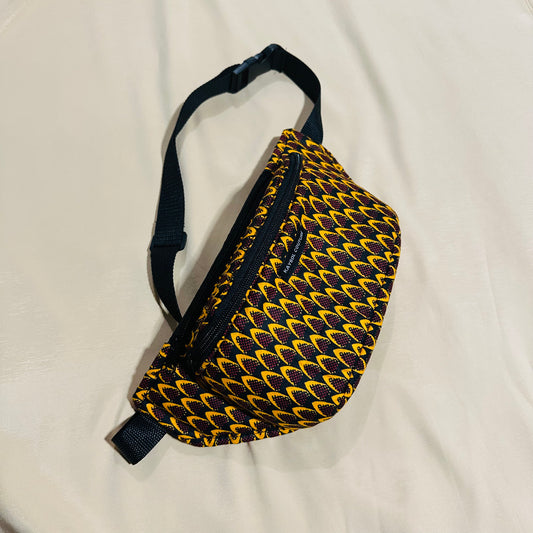 Sac Banane tissu Africain Marron