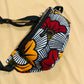 Sac Banane en Wax - Bogolan rouge - Choix Motif