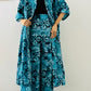 Kimono Maxi - Tie & Dye Turquoise