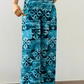 Pantalon Large Taille Haute - Tie Dye turquoise
