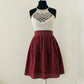 Women's Bordeaux Broderie Anglaise Skirt | 3 Lengths