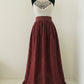 Women's Bordeaux Broderie Anglaise Skirt | 3 Lengths