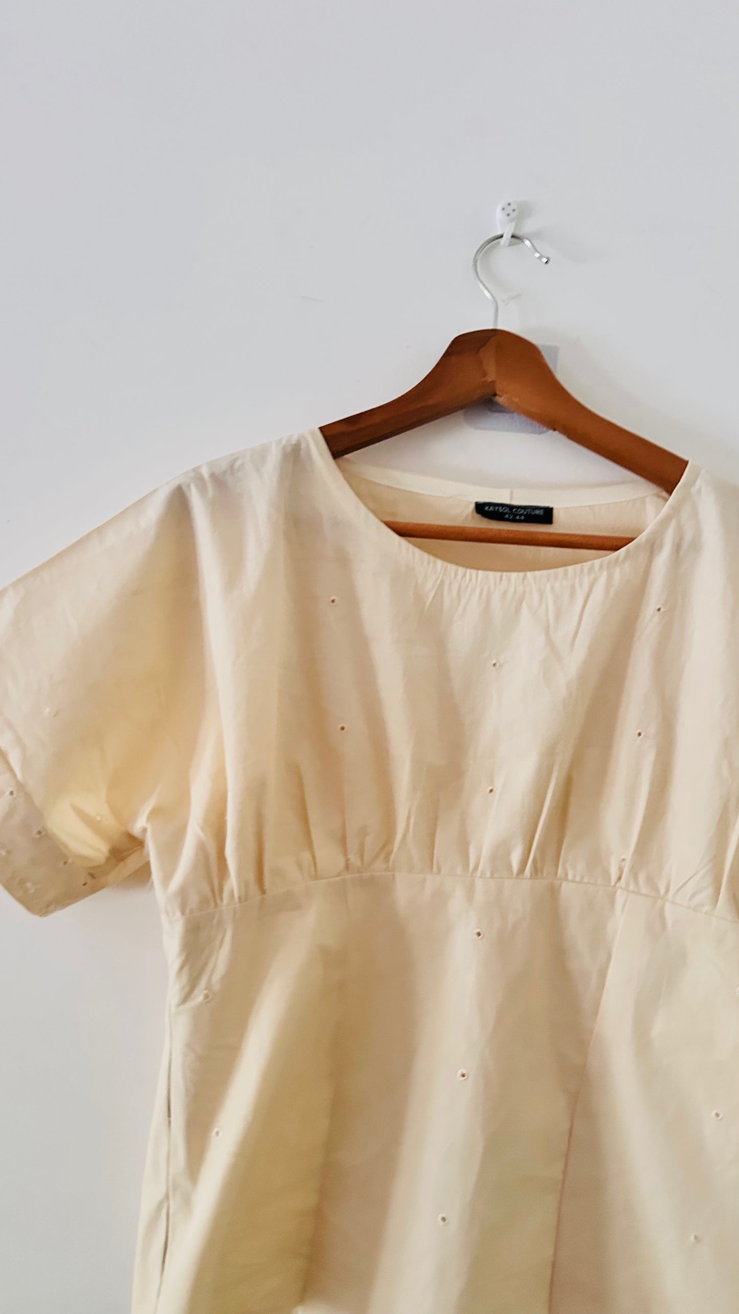 Box Créative Couture : Blouse Asymetrique Riama / Broderie Anglaise 100% coton  150 g/m² / XS/8XL