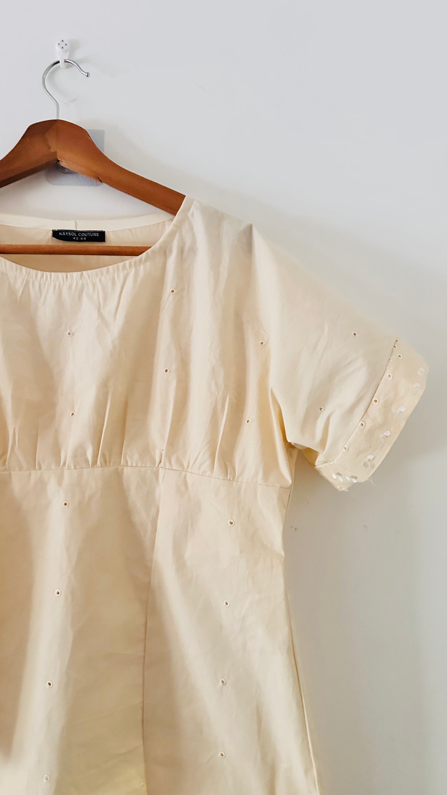 Box Créative Couture : Blouse Asymetrique Riama / Broderie Anglaise 100% coton  150 g/m² / XS/8XL