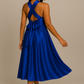 Robe convertible en Satin  - Robe Infinity - Choix de couleur - Robe Fendu en satin