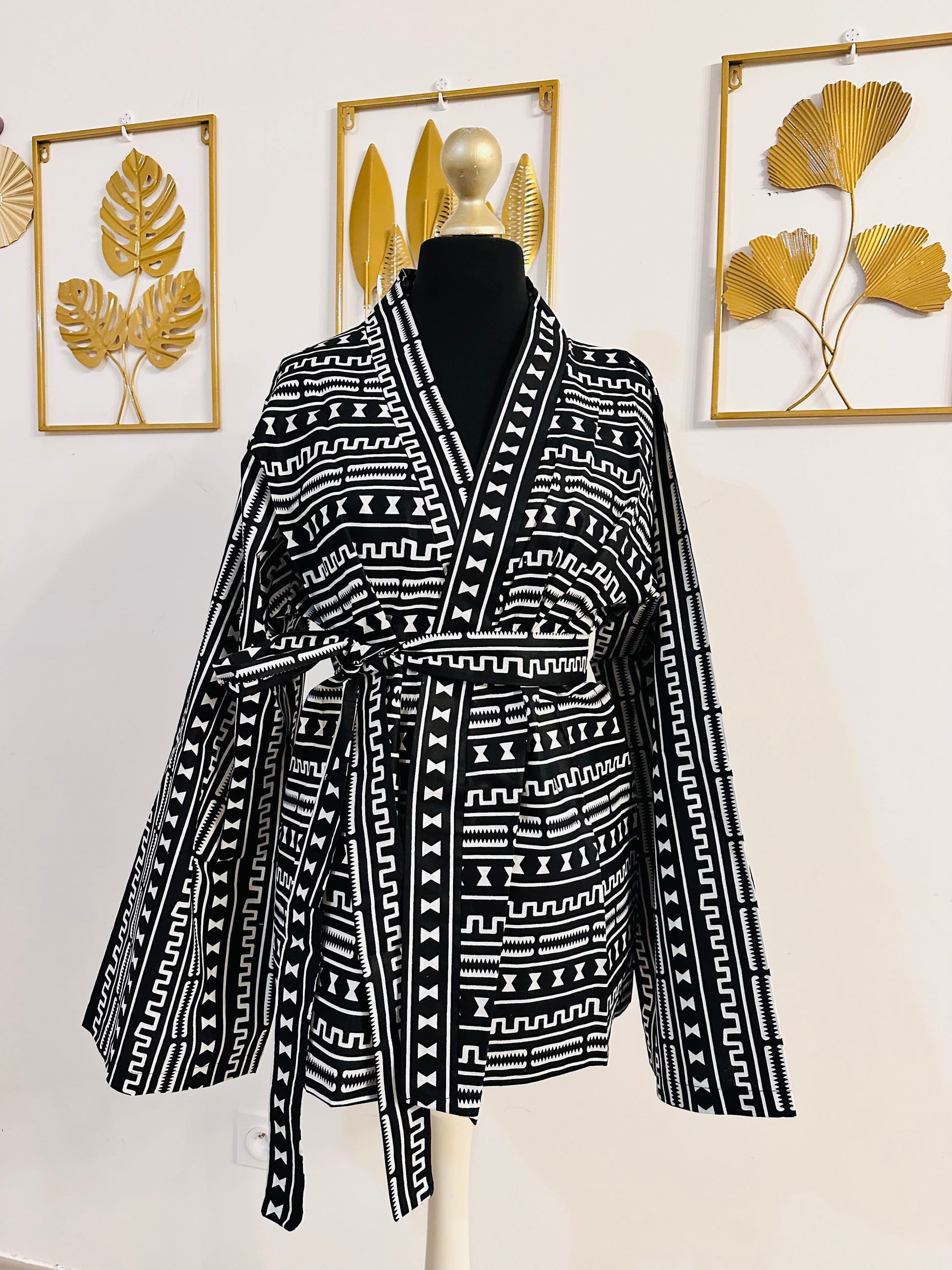 Gilet kimono en wax - Veste Chic en wax - Koumbel