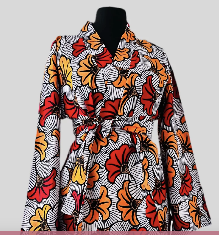 Gilet kimono en wax - Veste Chic en wax - Koumbel