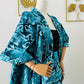 Pantalon Large Taille Haute - Tie Dye turquoise