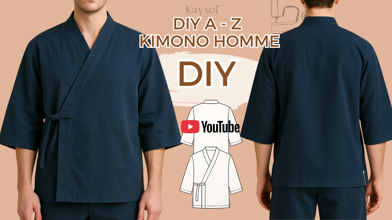Patron Kimono Homme  PDF – Kimono Japonais, tailles 44 à 4XL