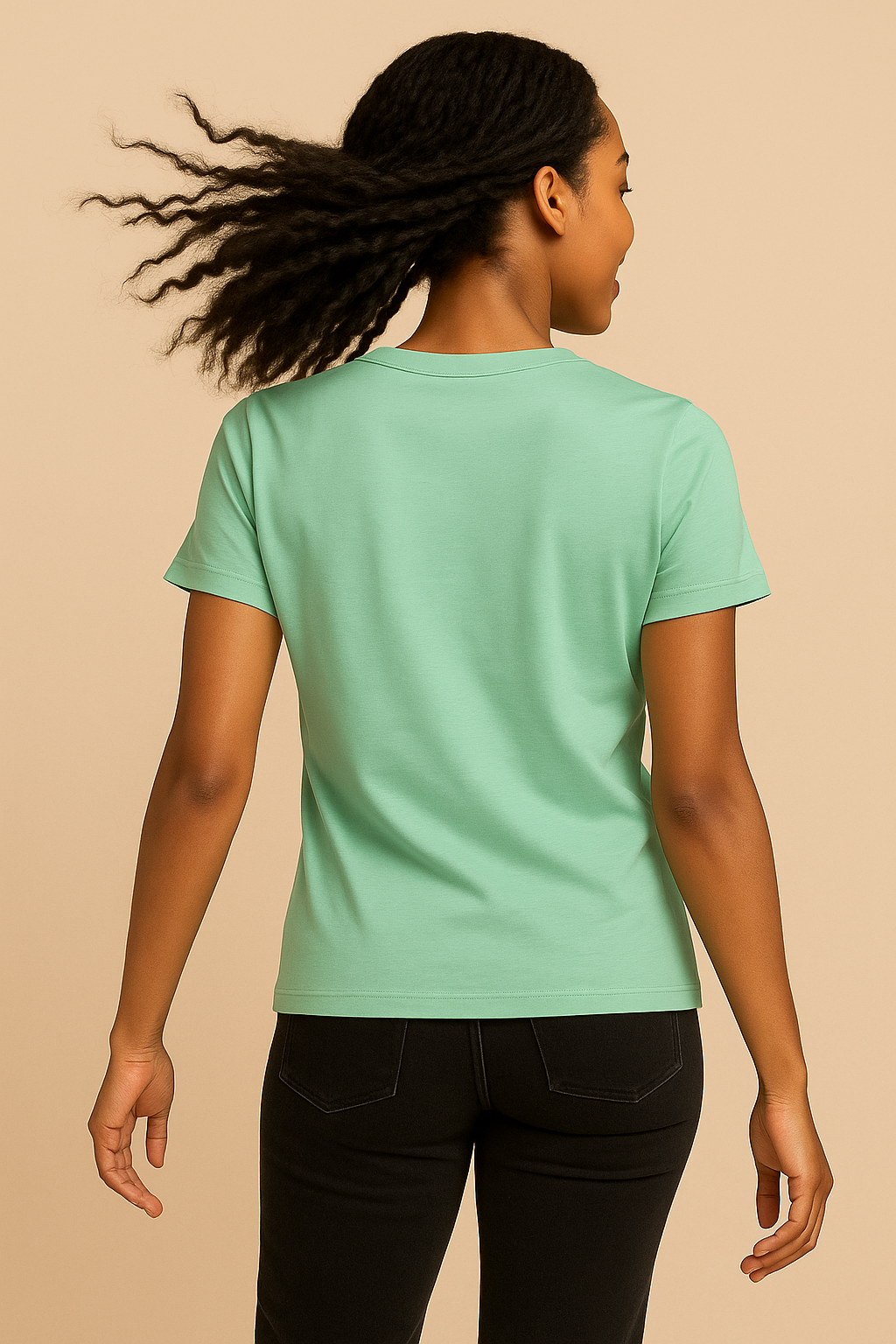  T-shirt femme manches courtes cousu main, coupe droite, tissu jersey – patron PDF facile Kaysol Couture.