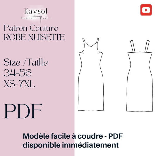 Patron Robe nuisette PDF - Couture Facile