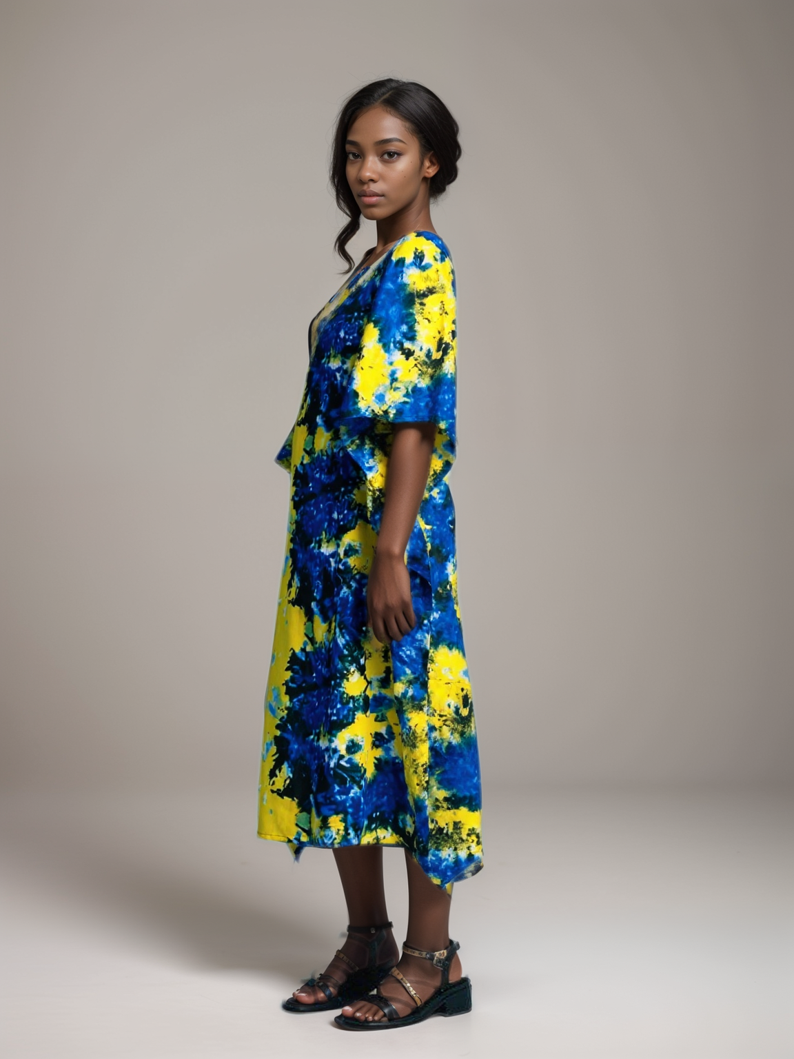 robe de plage - robe detente - robe tie and dye mi longue