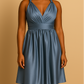 Robe Infinity – Satin Bleu luxe - Robe témoin mariage