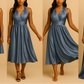 Robe Infinity – Satin Bleu luxe - Robe témoin mariage