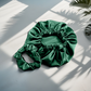 Bonnet en satin terracota - Bonnet de nuit vert emeraude - bonnet de nuit en soie pour cheveux- anti casses cheveux - soin cheveux boucles- cheveux afros soin naturel - soin cheveux textures 