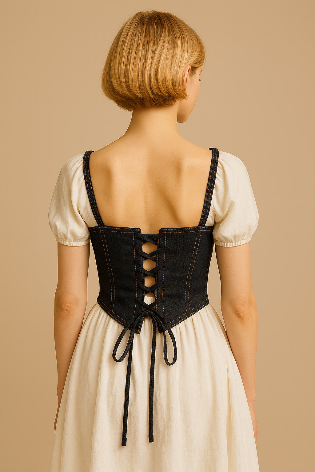 Patron corset à bretelles nouées – PDF couture tailles 34 à 56