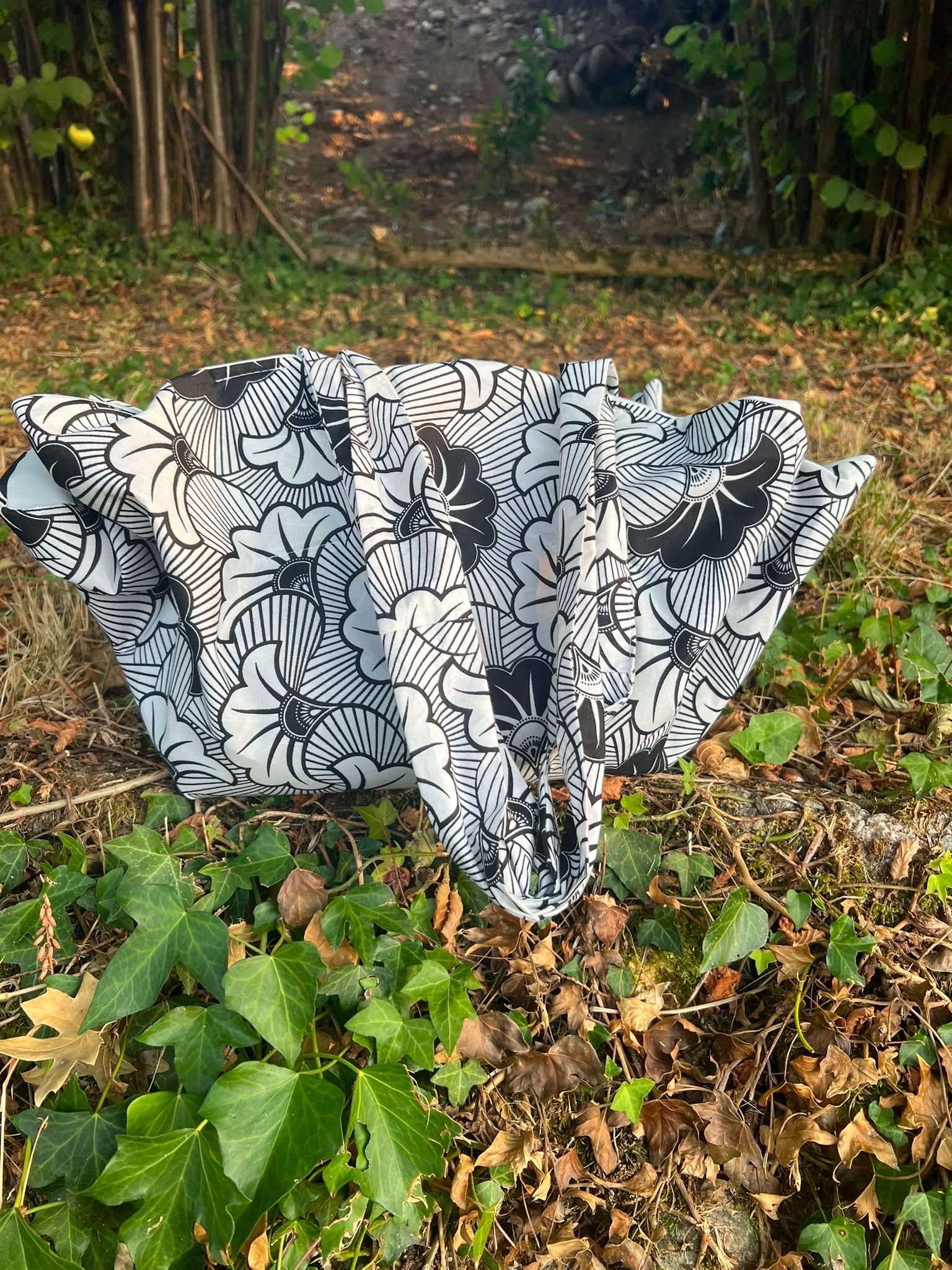 Sac réversible 2 en 1 – Sac & tapis de pique-nique en Wax - Sac Fiona