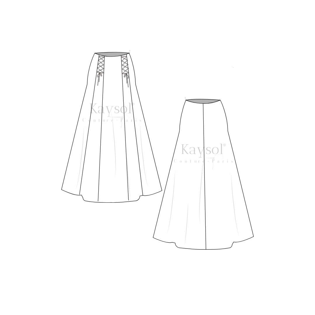 Jupe Facile à coudre - Patron PDF Jupe Original - 12 tailles EU/US - coudre une jupe femme - patron couture tenue- moderne- patron couture femme 