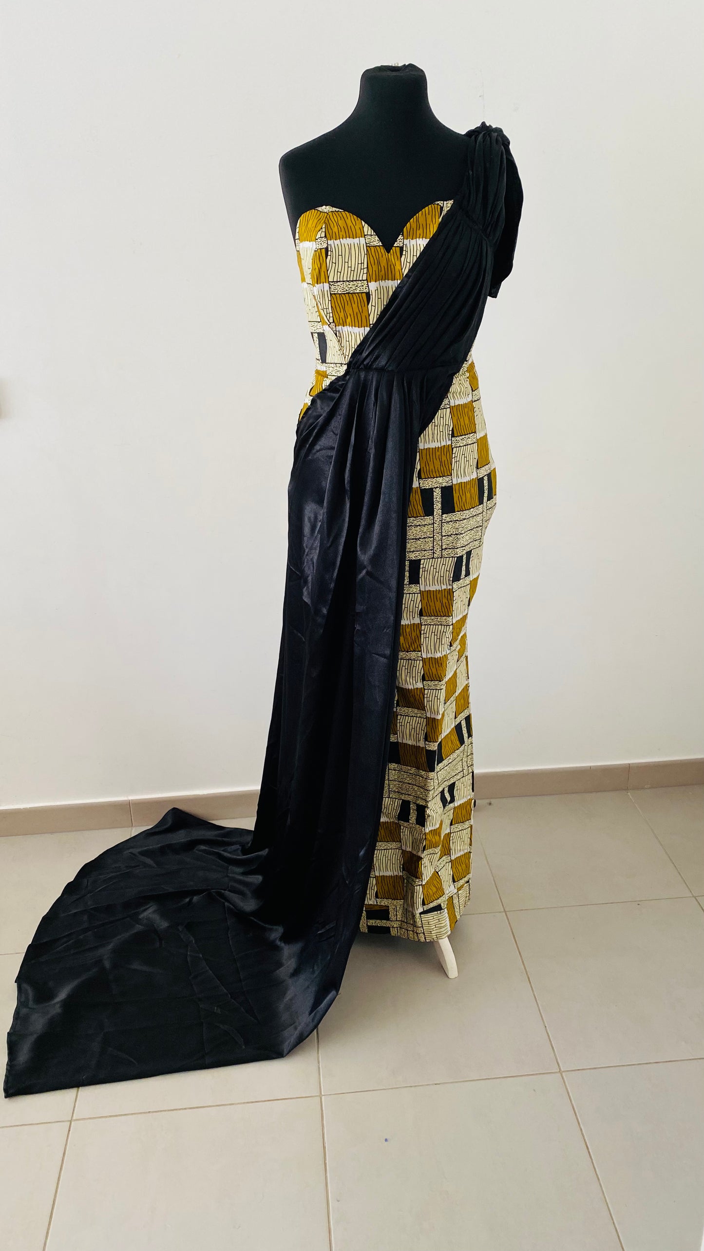 robe de soiree en wax - robe en wax pour femme - robe africaine pour aller au mariage 